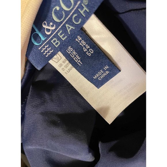 Denim & Co. Beach V Neck Wrap Front Swim Dress Size 14 (202) - Picture 4 of 9